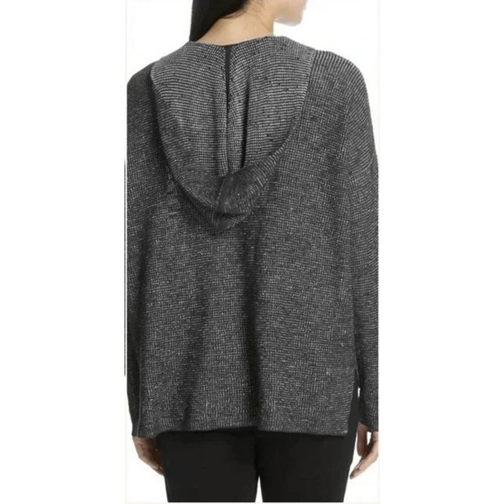 A5 Auth EILEEN FISHER Organic Linen Organic Cotton 2 Tone Box Top Sweater Size S - Picture 5 of 8